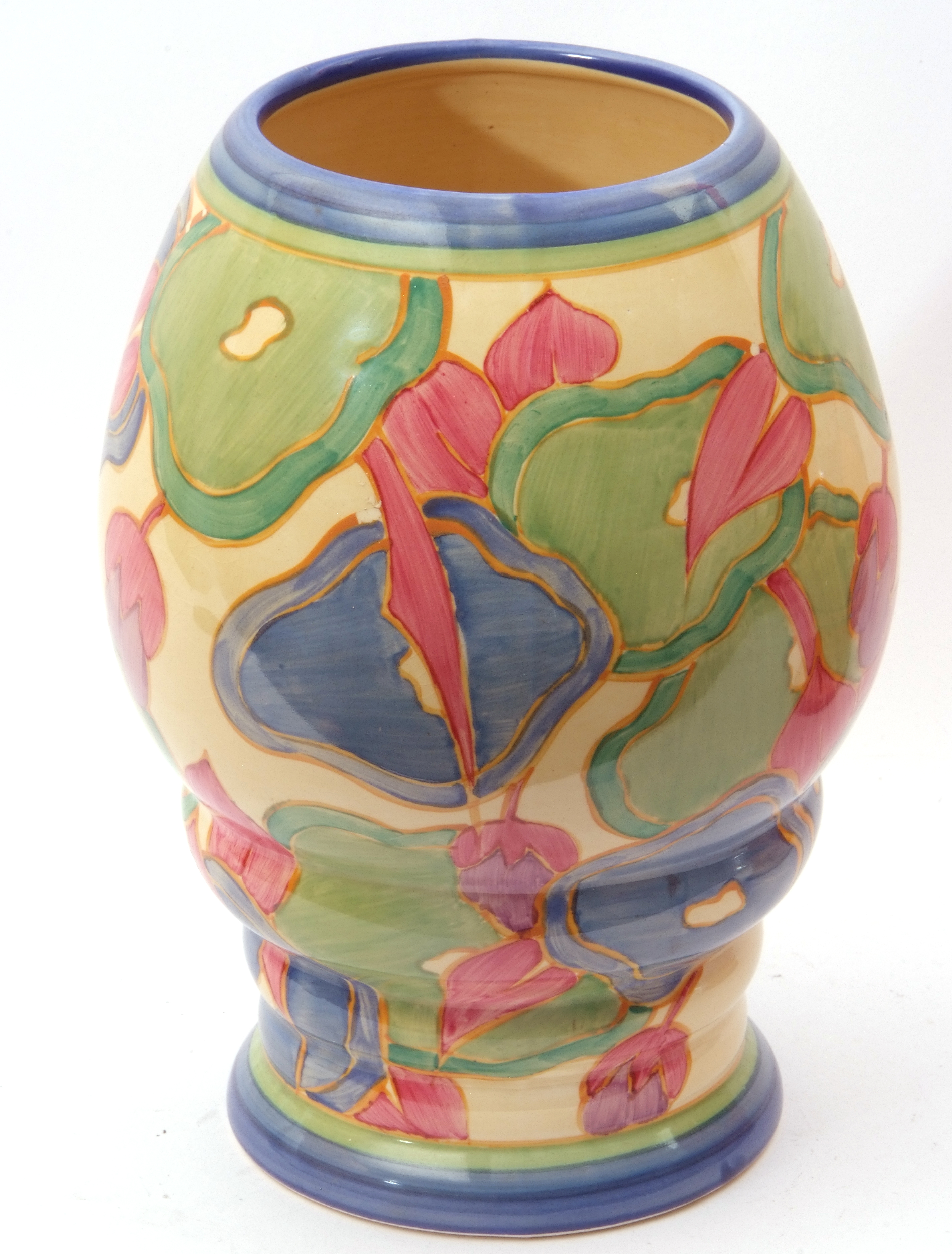 Clarice Cliff Bizarre Fantasque vase decorated with the blue chintz pattern, 22cm high - Image 3 of 6