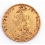 Victoria half sovereign (shield back) dated 1890