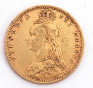 Victoria half sovereign (shield back) dated 1890