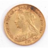 Victoria half sovereign dated 1895