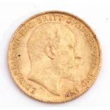 Edward VII half sovereign dated 1905