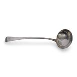 Large Georgian soup or punch ladle, George Day, London, 1814, length 33cm, weight 197gms