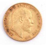 Edward VII half sovereign dated 1904