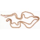 Victorian 9ct gold fancy link neck chain, the links pierced with stars, 86cm long, weight 21gms