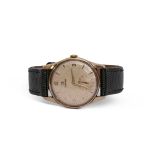 Gent's third quarter of 20th century 9ct gold cased Omega wrist watch with gold hands to a