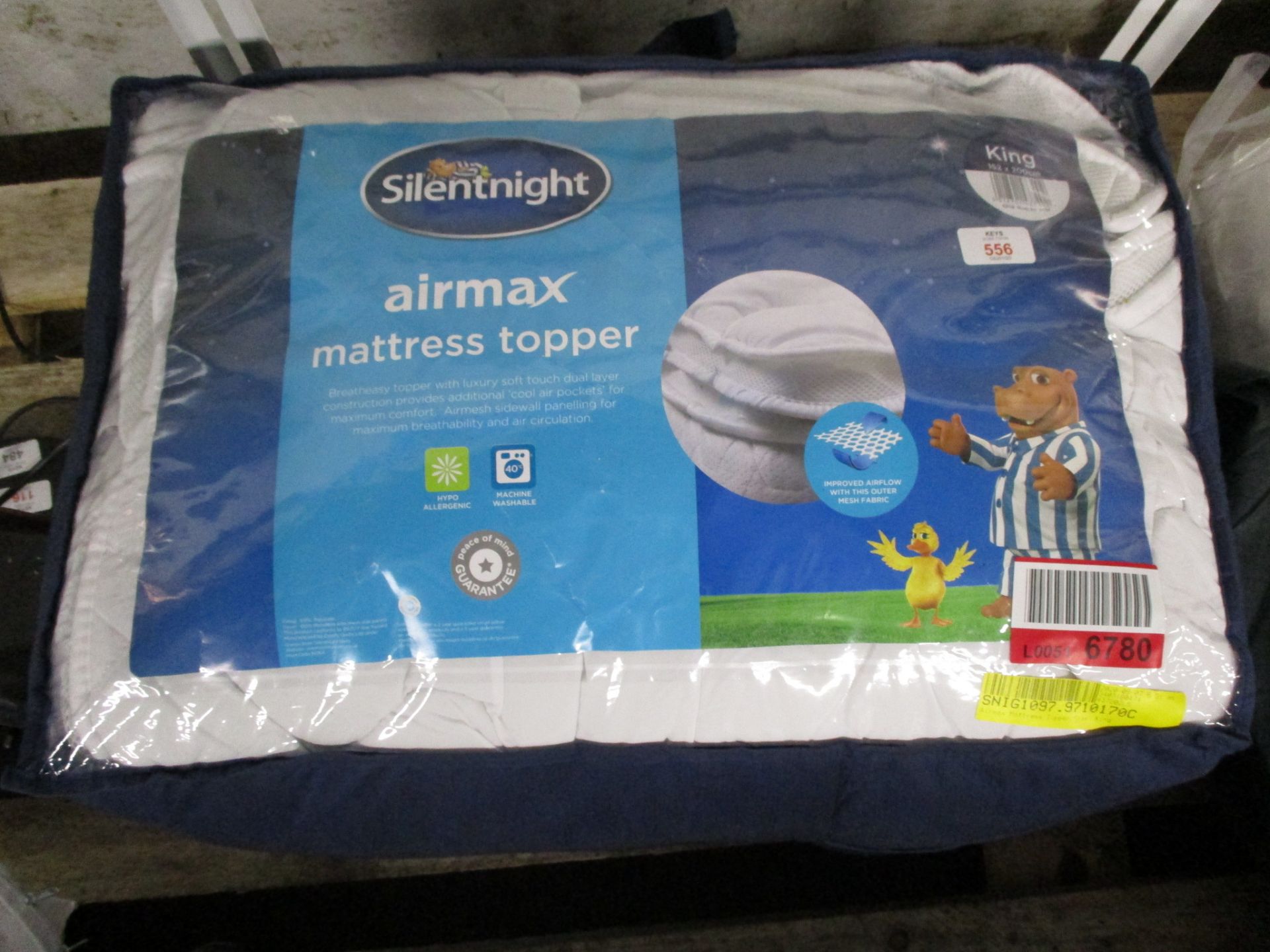 Silentnight Airmax Mattress Topper, Size: King, RRP £46.99