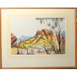 Australian School (20th century), Australian landscape, watercolour, 34 x 50cm