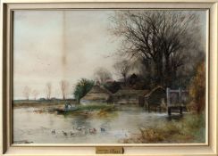 Henry Charles Fox, RBA (1855-1929), "Mapledurham Mill", watercolour, signed and dated 1905 lower