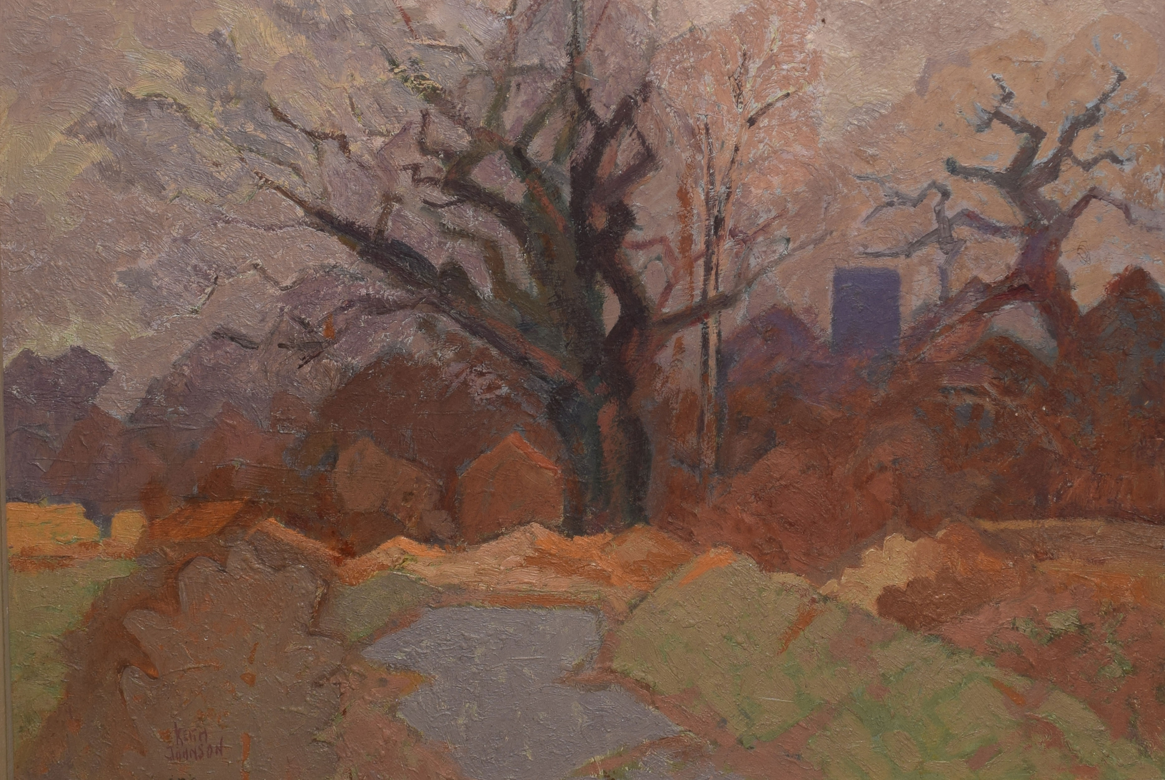 Keith Johnson, Landscape studies, group of five oils on board, some signed, assorted sizes (5) - Image 3 of 5