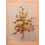 Enid Clarke, Flower study, oil on board, signed and dated '71 lower right, 57 x 38cm