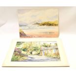 E Greig Hall, two signed watercolours, Anglesey and Red Bank Road, Grasmere, 38 x 51cm, both