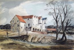 Leslie L Hardy Moore, Mill Scene, watercolour, 36 x 55cm