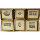 Margaret Carver, Norfolk landscapes, group of six miniature watercolours, all signed, assorted sizes