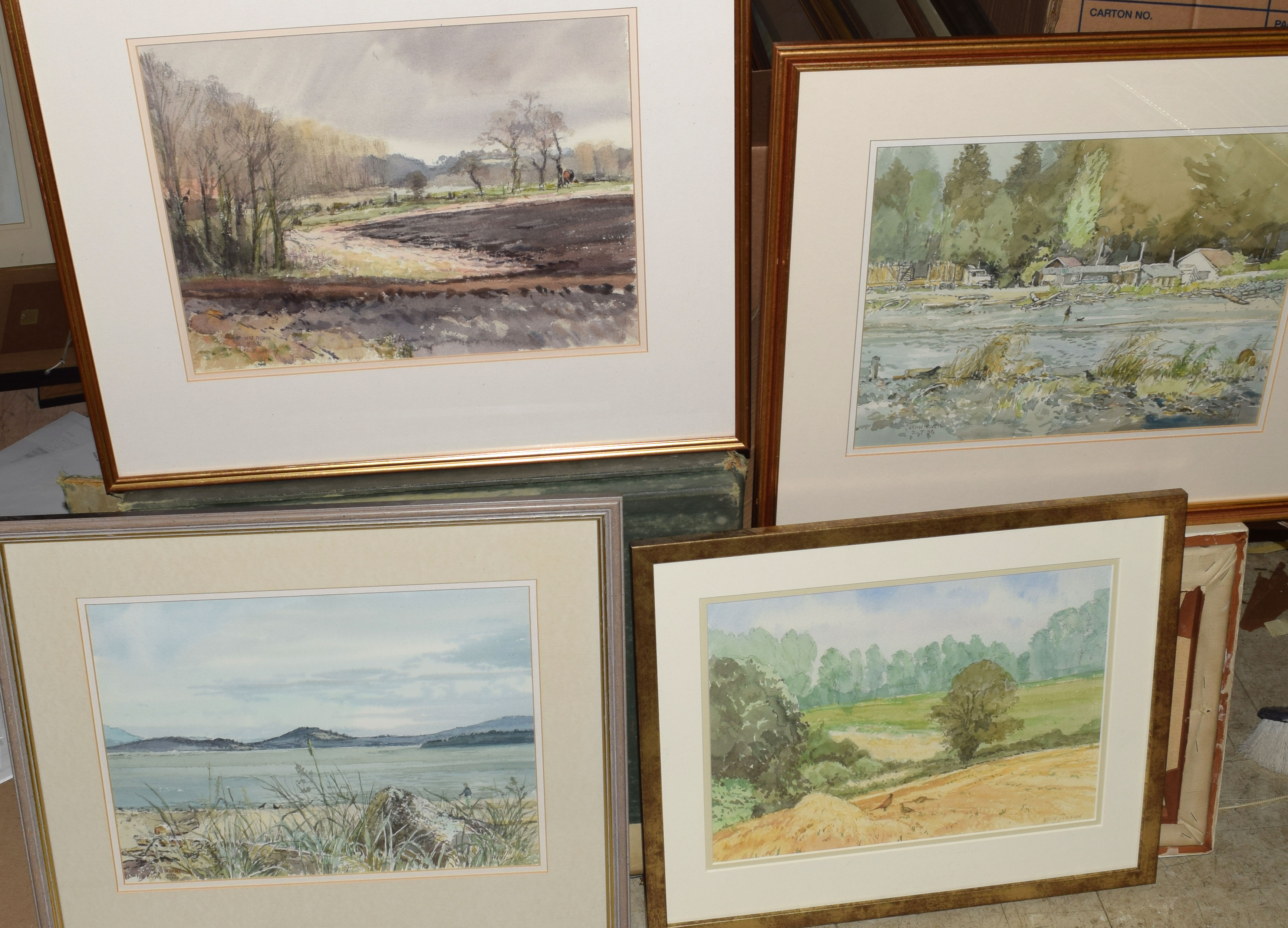 Keith Johnson, Norfolk landscapes etc, group of eight watercolours, all signed, various sizes (8)