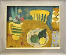 AR Derek Inwood (1925-2012), Still Life, oil on board,signed lower left, 37 x 48cm