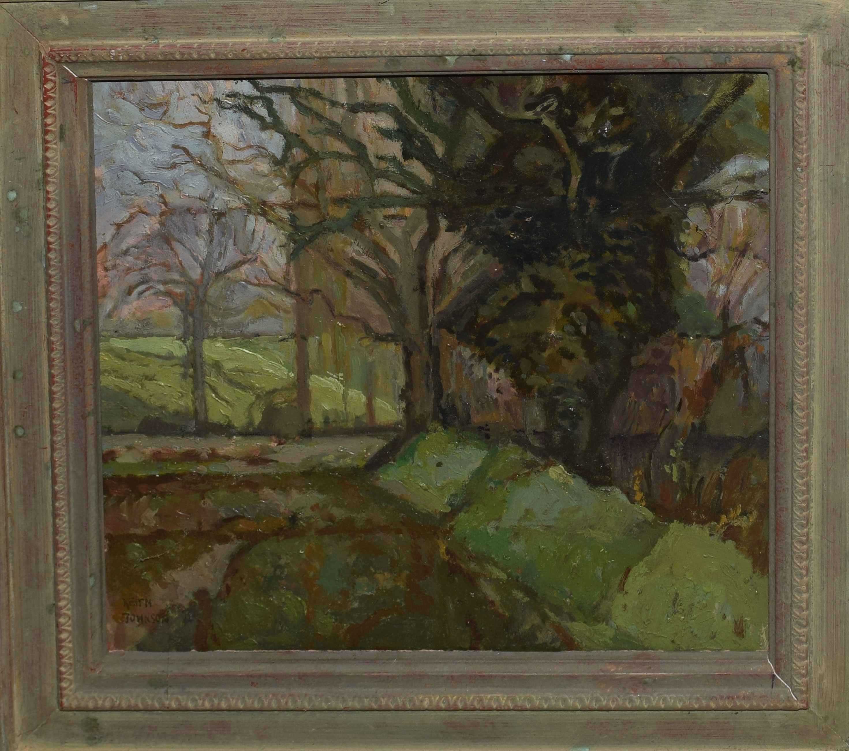 Keith Johnson, Landscape studies, group of five oils on board, some signed, assorted sizes (5) - Image 4 of 5