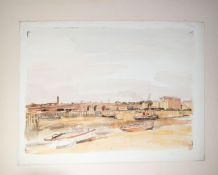 Sir Walter Westley Russell, RA, RWS, "Shoreham, Sussex", watercolour, signed lower left, 25 x