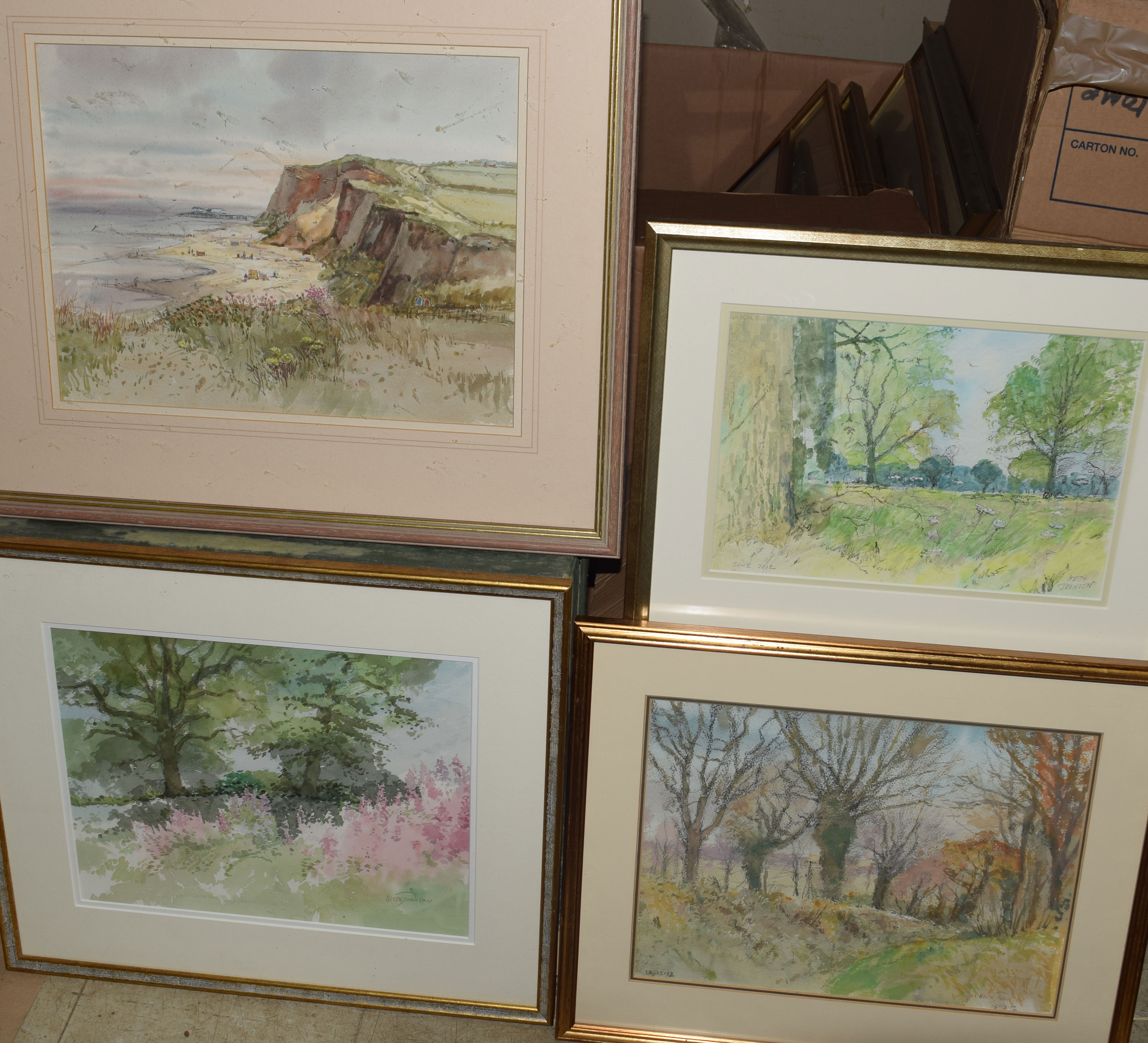 Keith Johnson, Norfolk landscapes etc, group of eight watercolours, all signed, various sizes (8) - Image 2 of 2