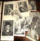 Packet of 18th century engravings, portraits etc, all unframed