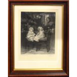After Helen Allingham, engraved by Stodart, "Paying for the doll", black and white engraving,