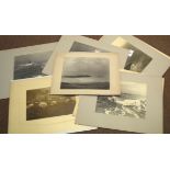 Charles Edward Wanless (circa 1875-1938), folder of 12 black and white photographs, seascapes etc,