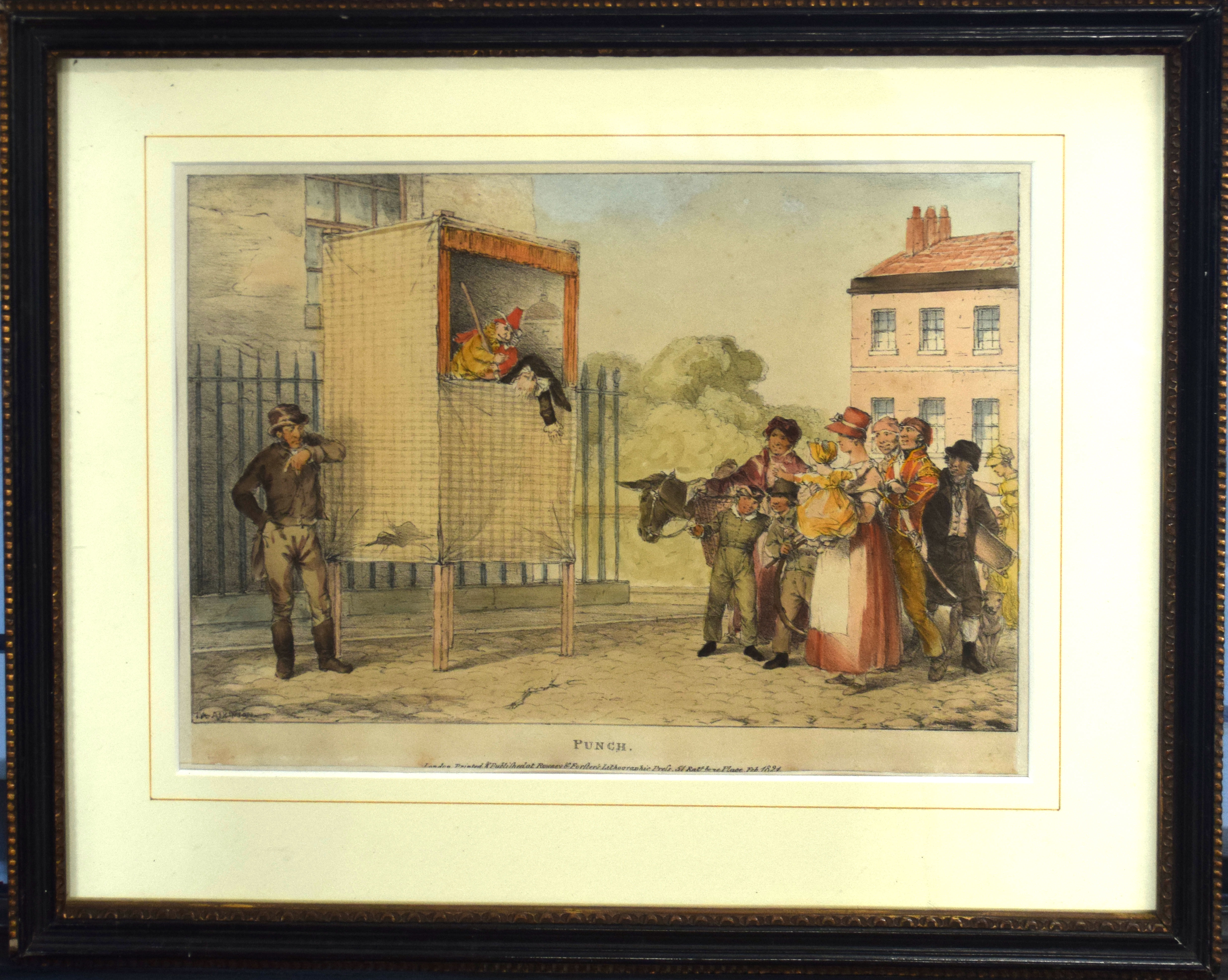 After J A Atkinson, "The Show", "Punch" and "Guy Fawkes", group of three hand coloured soft ground - Image 2 of 3