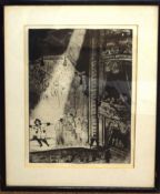 •AR Dame Laura Knight (1877-1970), "A performance", black and white etching, unsigned, 33 x 25cm