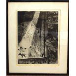 •AR Dame Laura Knight (1877-1970), "A performance", black and white etching, unsigned, 33 x 25cm