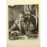 William Washington, RBA, ARCA, ARE (1885-1956),"Clocks to mend", black and white etching, signed