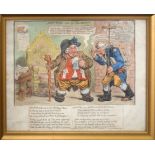 After James Gillray, "John Bull and the Alarmist", hand coloured etching, published by H Humphrey,