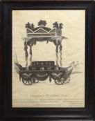 After W T Fitzgerald, "Nelson's funeral car", black and white engraving, published by Edward Orme,