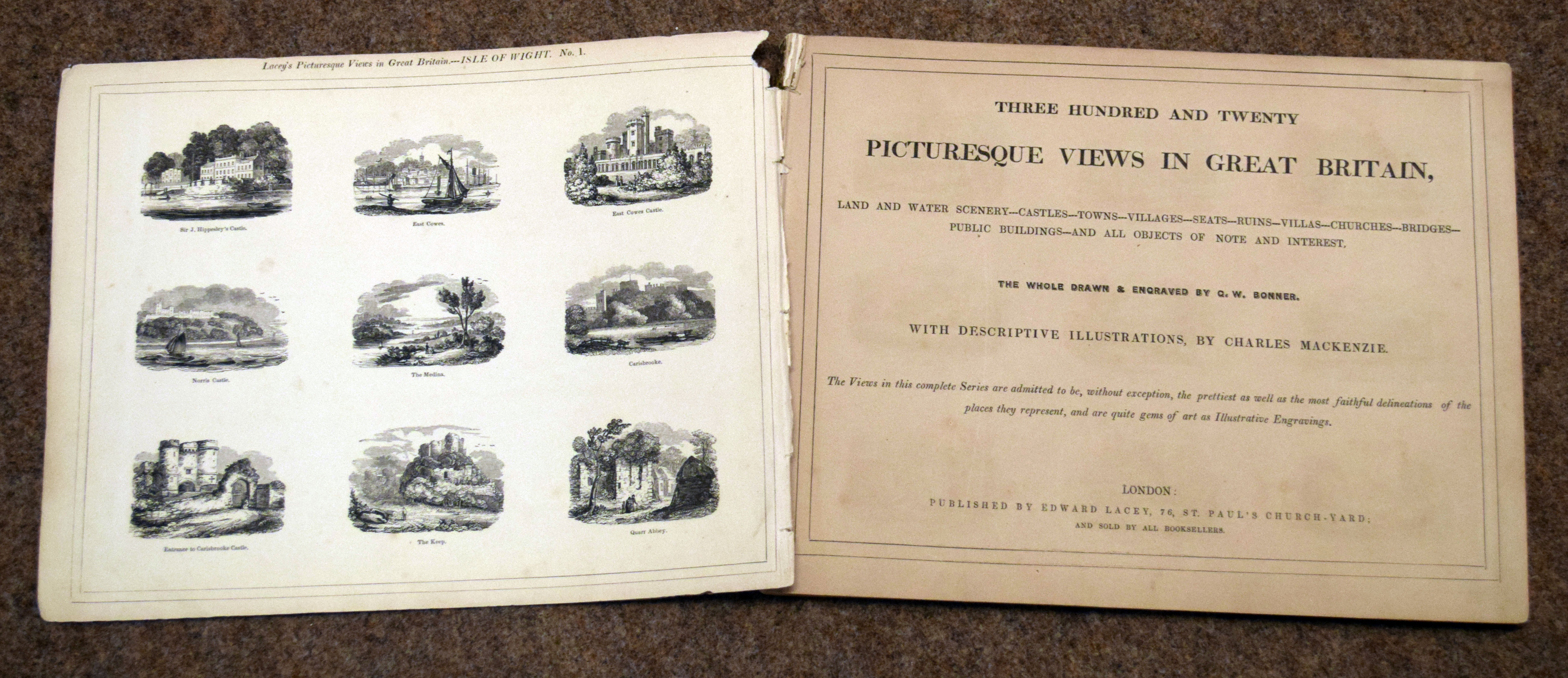 Charles MacKenzie and G W Bonner, 320 picturesque views in Great Britain..., London, Edward Lacey,