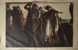 G Spencer Pryse (1881-1956), "They that go up to the ..." coloured lithograph, signed and