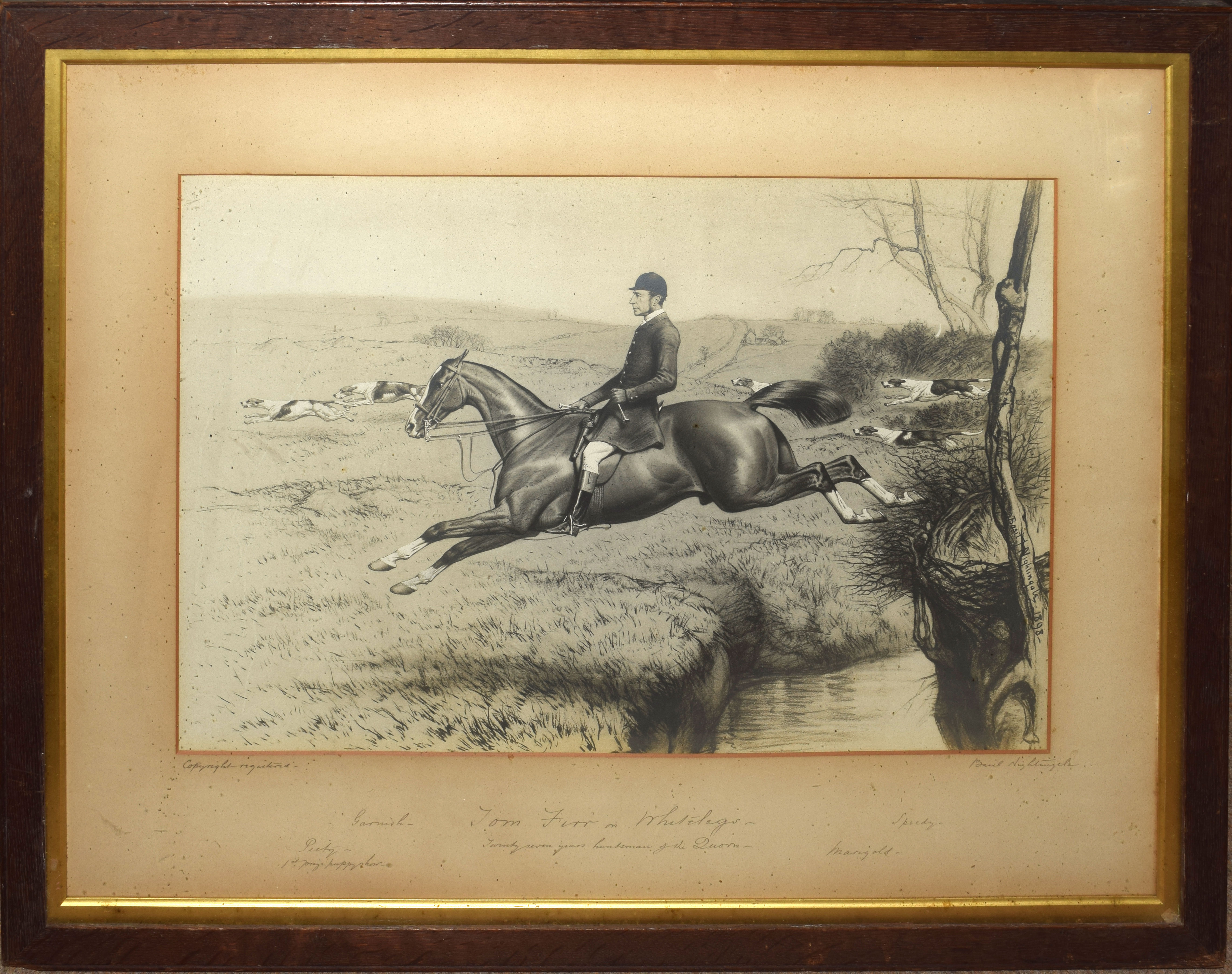 Basil Nightingale, "Tom Firr on White Legs", black and white photogravure, 40 x 59cm