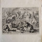 After P P Rubens, two black and white engravings, both unframed (2)