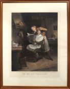 After W Sharp, engraved by J W White, "The Red Hot Politician", hand coloured mezzotint, published