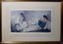 Sir William Russell Flint (1880-1969), "Interlude", artist's coloured proof with publisher's blind