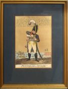 After Isaac Cruikshank, "Preparing to Invade", hand coloured etching, published by T Williamson,