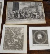 Packet containing four Old Master engravings, all unframed (4)