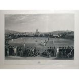 After William Drummond and Charles J Basebe, engraved by G H Phillips, "The Cricket Match -