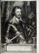 After Van Dyck, group of four 18th century black and white engravings, all unframed (4)