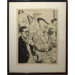 •AR Dame Laura Knight (1877-1970), "Some clowns", black and white etching, signed in pencil to lower