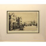 Alan Carr Linford, RWS, ARE, ARCA (born 1926), Country House, black and white etching, signed in