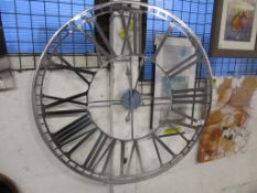 Williston Forge Lemons Oversized 80cm Large Nickel Wall Clock, , RRP £115.99