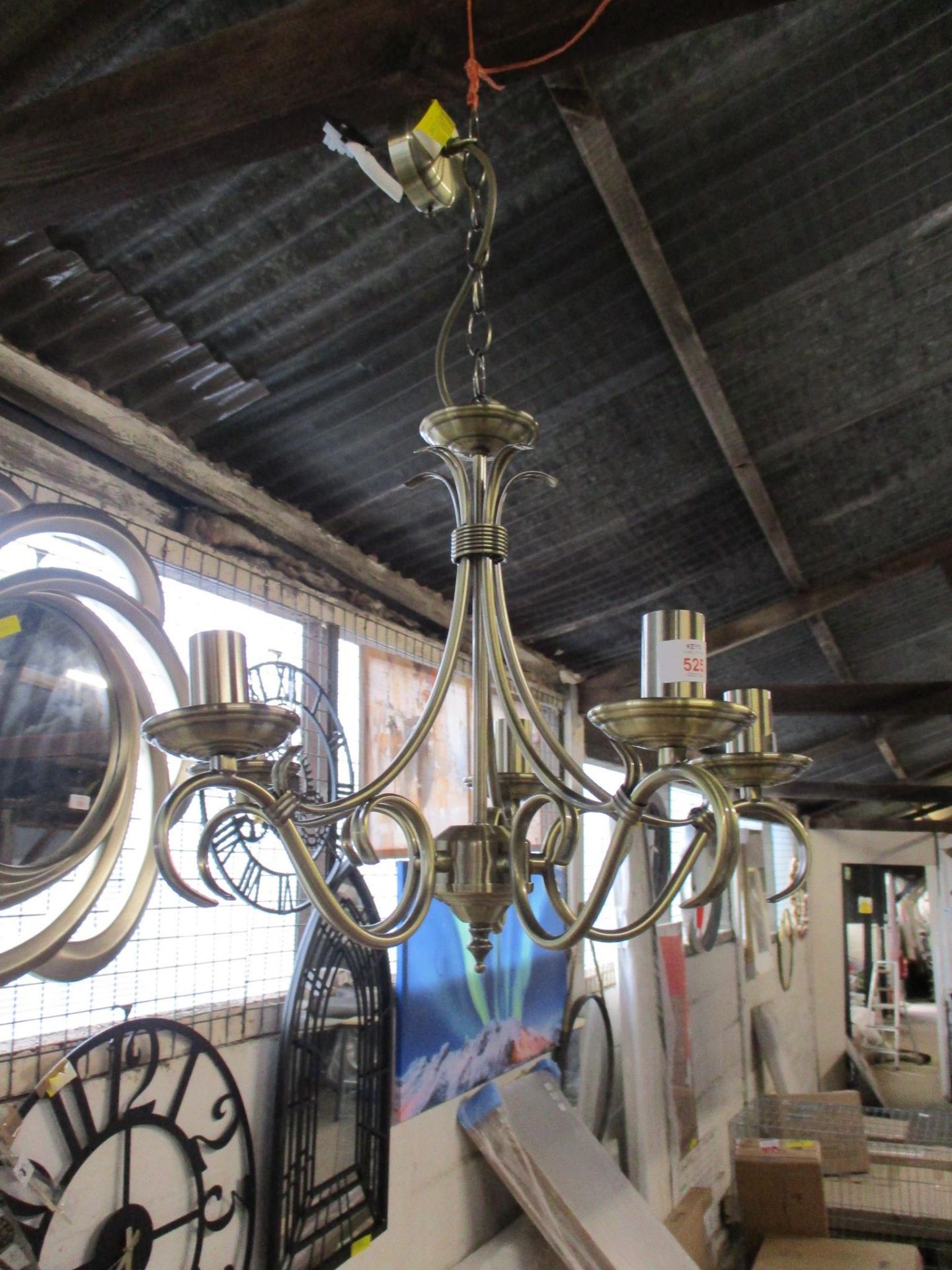 Barney 5-Light Candle Style Chandelier, Finish: Antique Brass, RRP 78.99