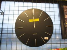 Karlsson Discreet 40cm Silent Wall Clock, Colour: Black, RRP £72.99
