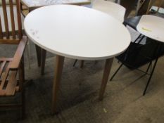 White top oval Table