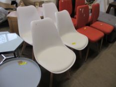 FjÃ¸rde & Co Noberto Upholstered Dining Chairs x 4, Colour: White, RRP £169.99