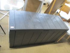 Black outdoor storage box