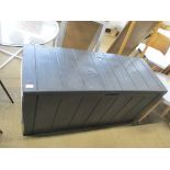 Black outdoor storage box